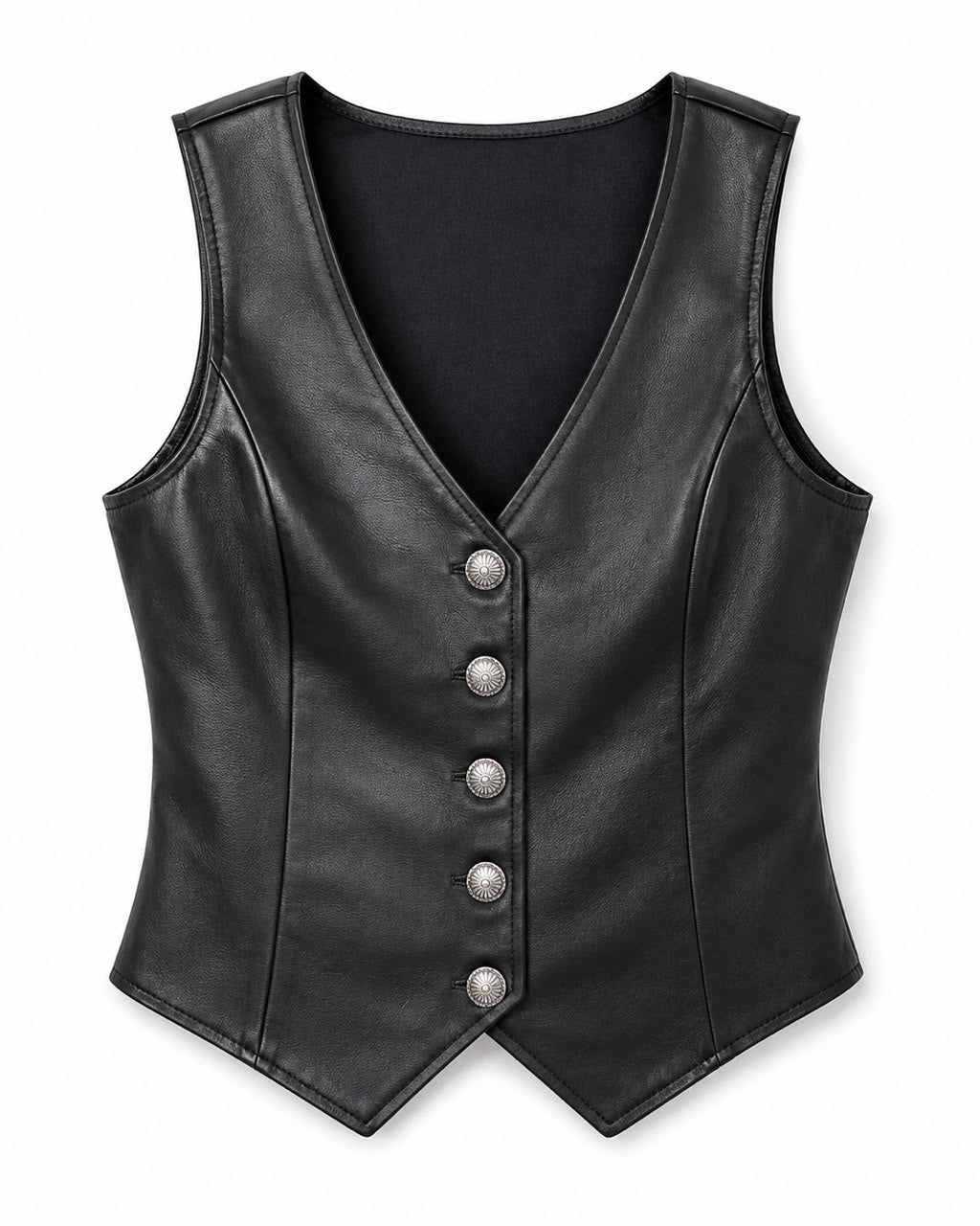 CHALECO DAMA VINI PIEL NEGRO S
