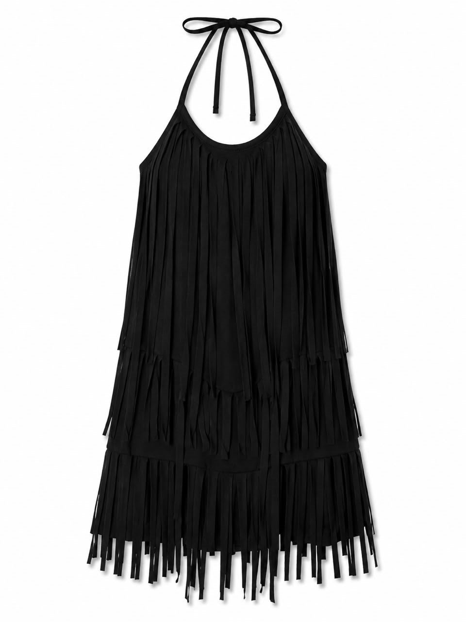 VESTIDO DAMA NEGRO BARBAS 0XL