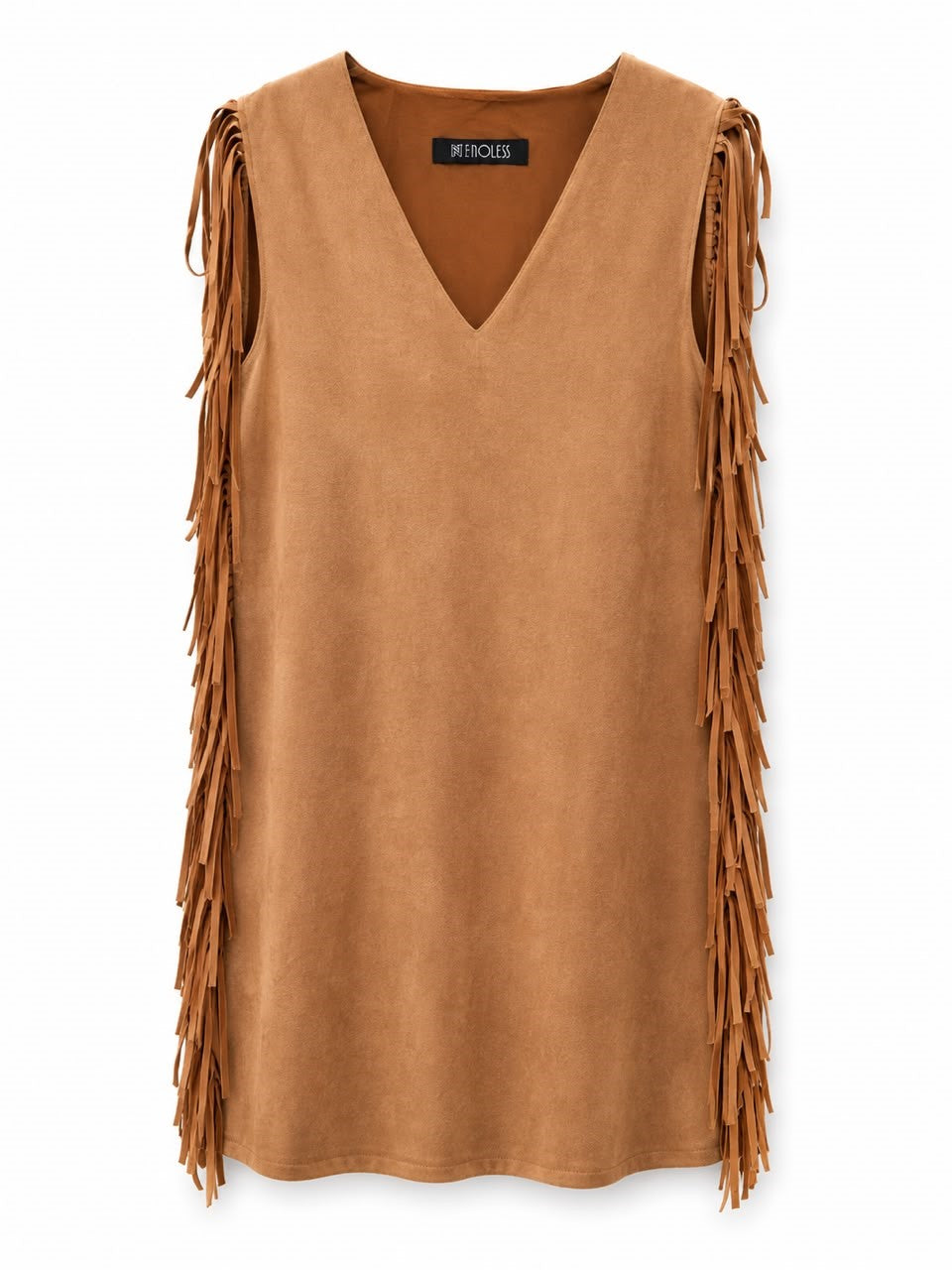 VESTIDO DAMA BARBAS CAFE XS