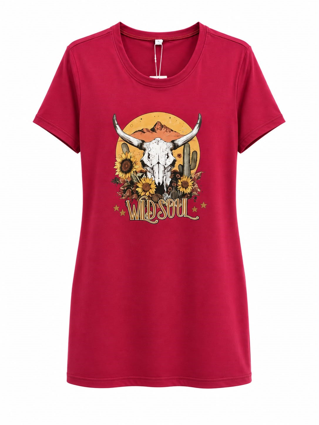 VESTIDO DAMA BLUSON ESTAMPADO GUINDA S
