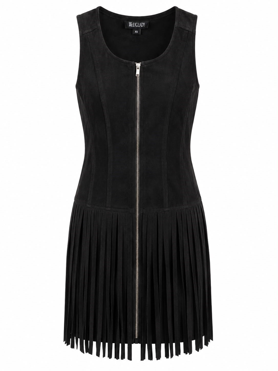VESTIDO DAMA BARBAS NEGRO #XS