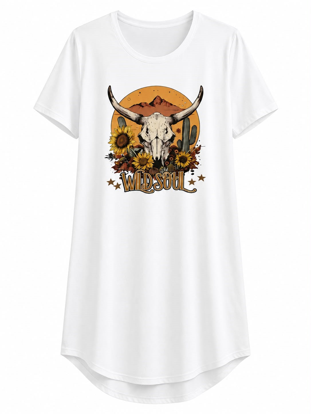 VESTIDO DAMA BLUSON ESTAMPADO BLANCO S