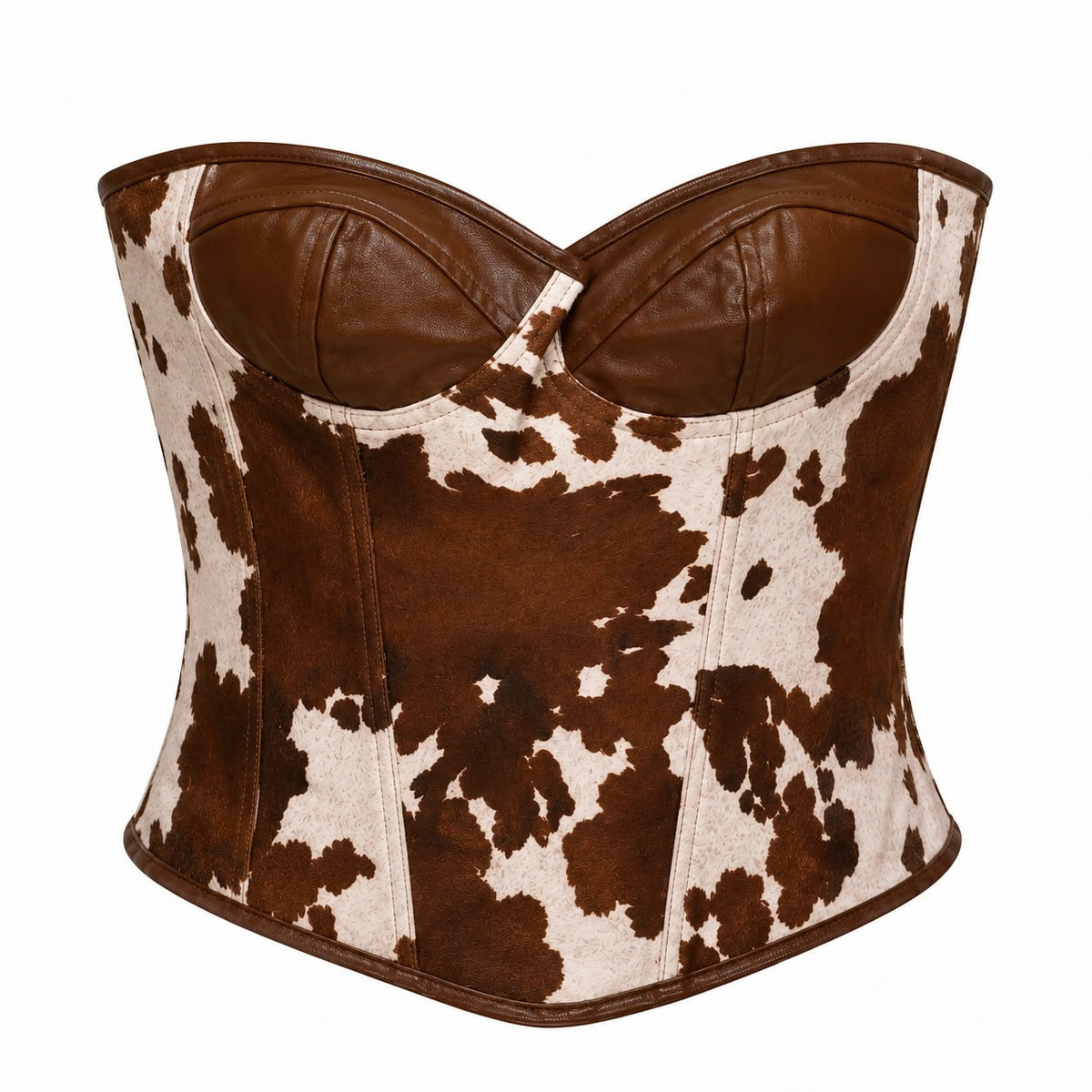 CORSET VACA S/TIRANTES DAMA CAFE M