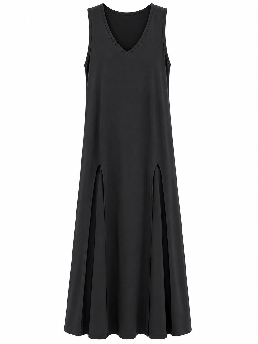 VESTIDO DAMA DOBLE ABERTURA NEGRO S