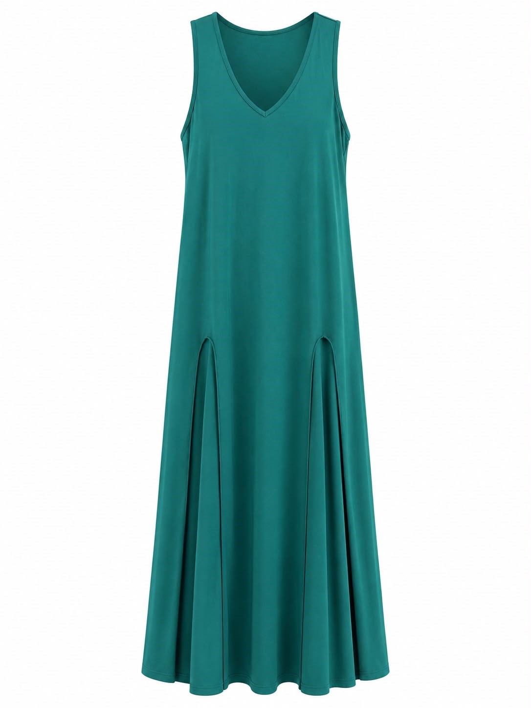 VESTIDO DAMA DOBLE ABERTURA VERDE M
