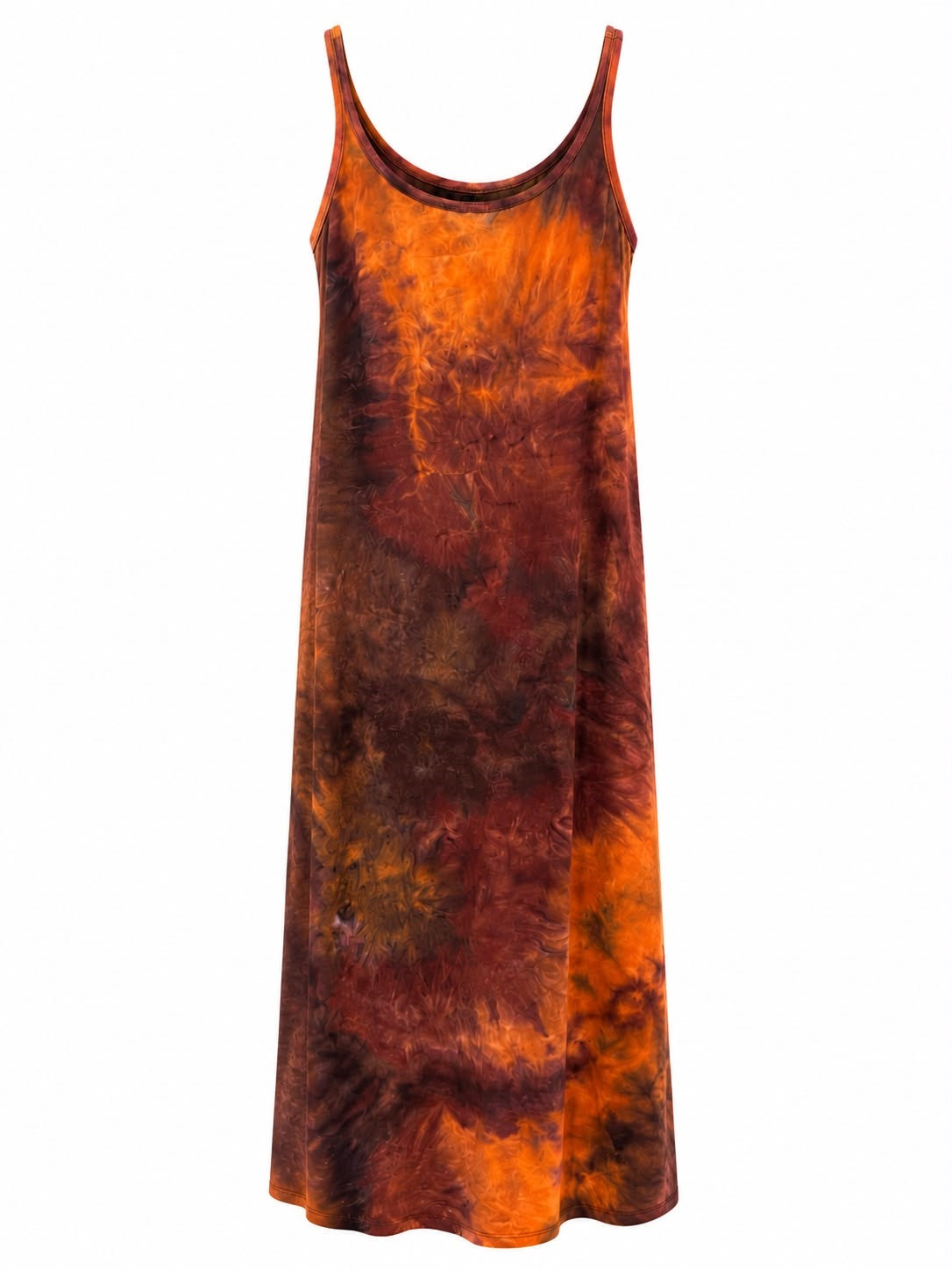 VESTIDO DAMA TIEDIE NARANJA L