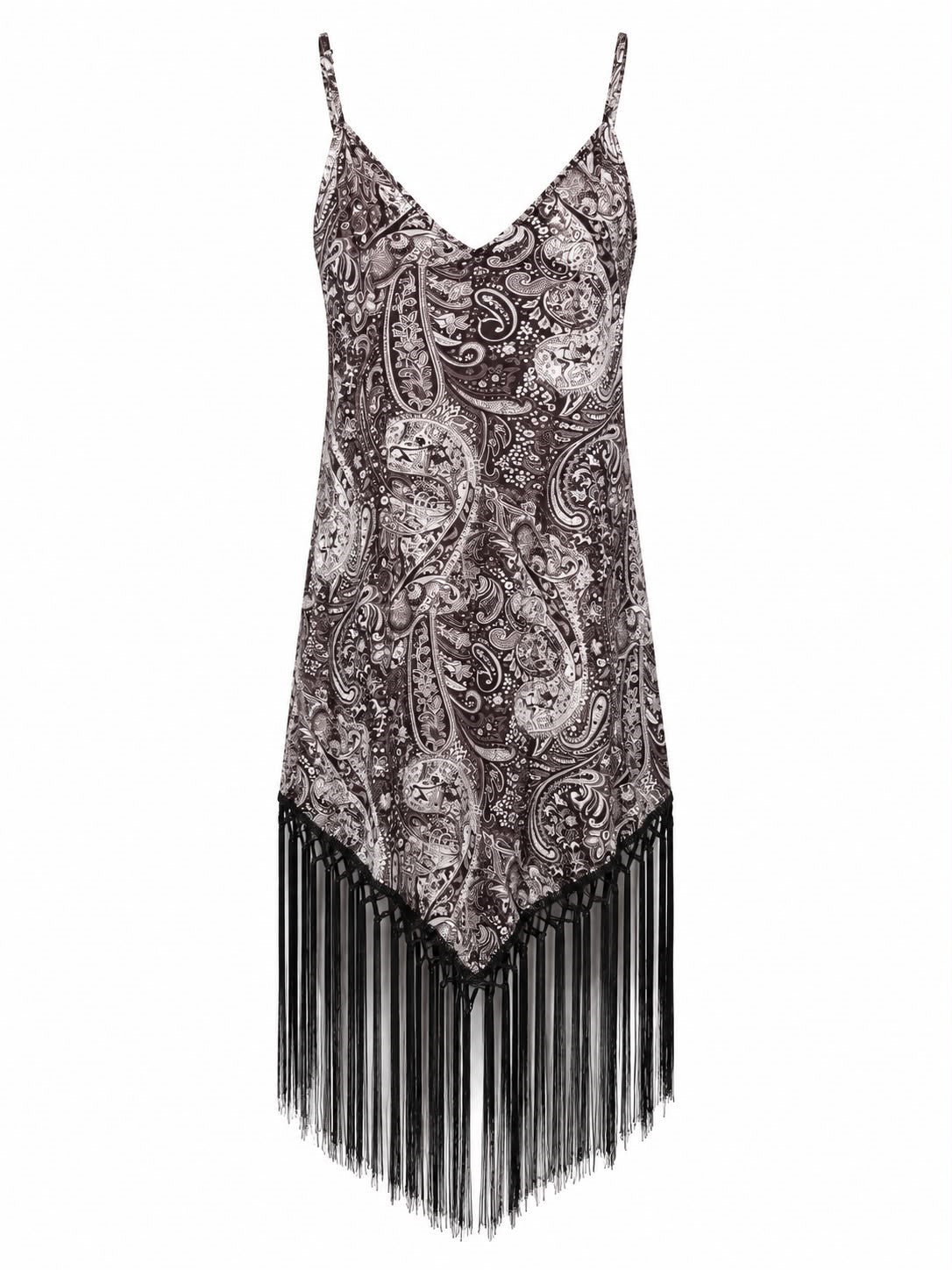 VESTIDO DAMA BARBAS NEGRO XS