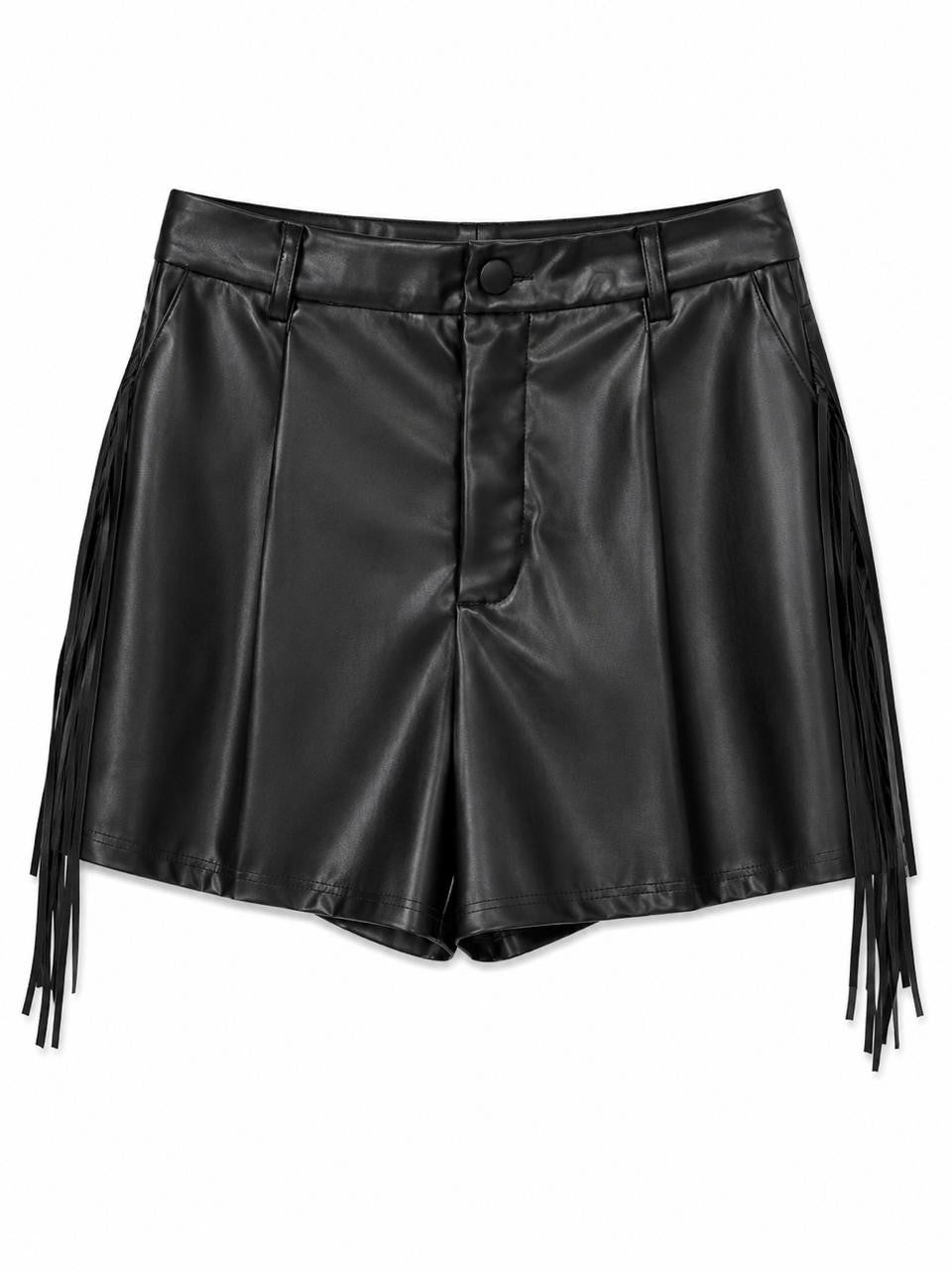 SHORT DAMA FLECOS NEGRO XS