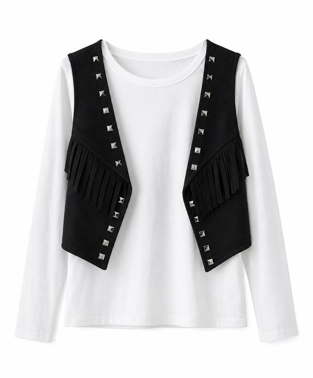 CONJUNTO NIÑA 3 PZAS NEGRO 4 Y