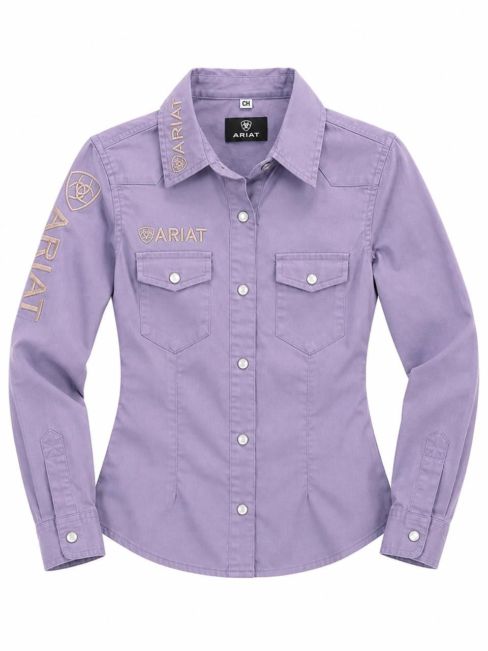 CAMISA ARIAT NIÑA LILA XL