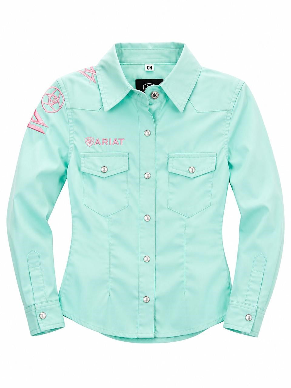 CAMISA ARIAT NIÑA VERDE M