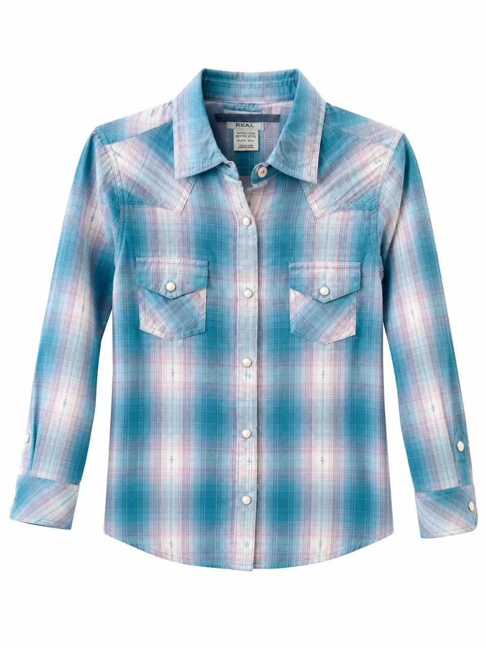 CAMISA ARIAT NIÑA ORIG AZUL 14