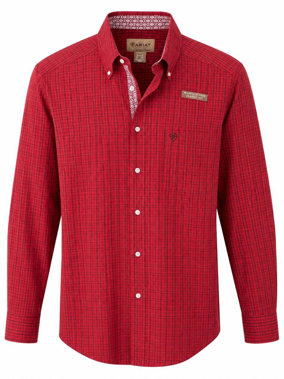 CAMISA ARIAT ORIG CAB  ROJA XXL