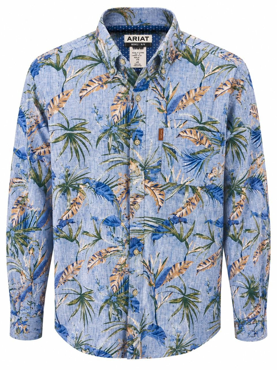 CAMISA ARIAT ORIG CAB AZUL XXL