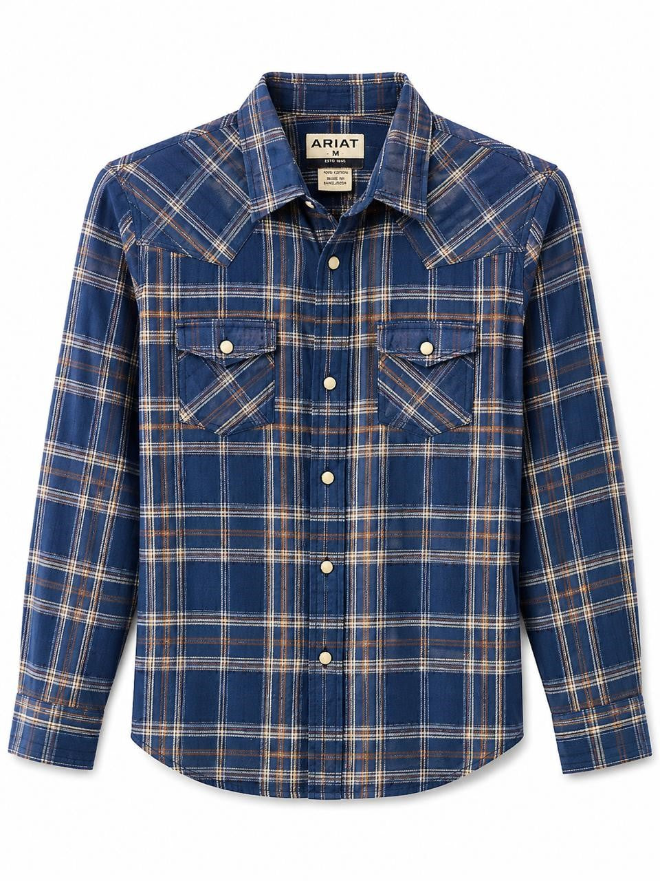 CAMISA NIÑO ARIAT ORIG  AZUL 10-12