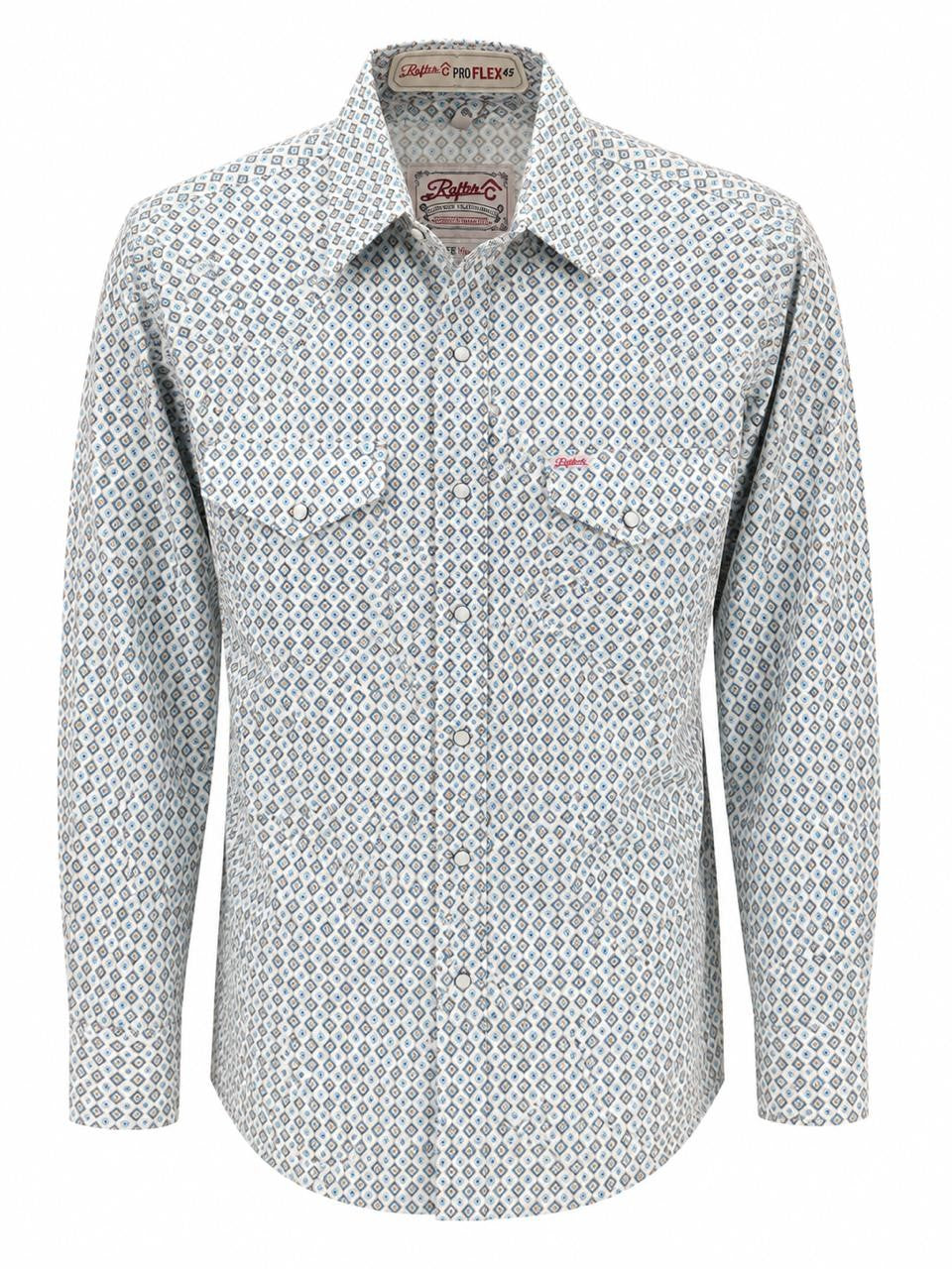 CAMISA CABALLERO RAFTER ESTAMPADO NATIVO AZUL XL