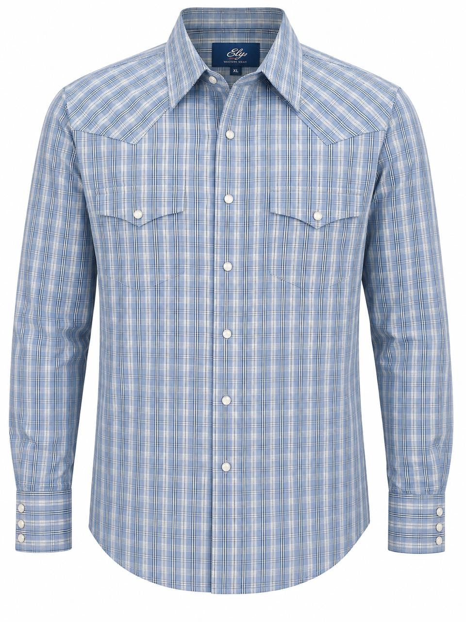 CAMISA CABALLERO PANHANDLE PLAID AZUL CUADROS M