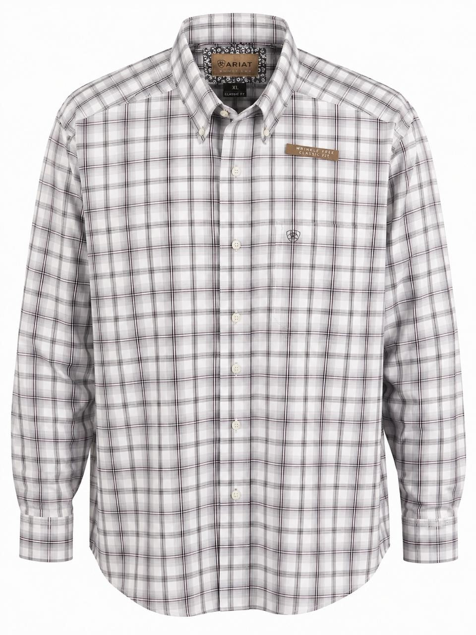 CAMISA CABALLERO PANHADLE PLAID CUADROS BEIGE M