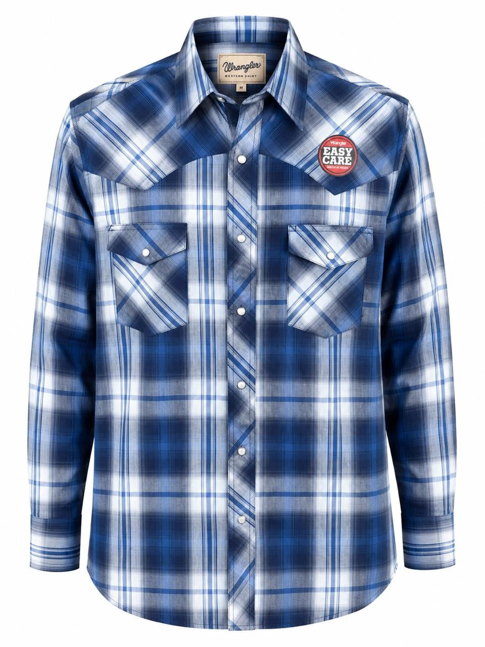 CAMISA CABALLERO WRANGLER CUADROS AZUL M