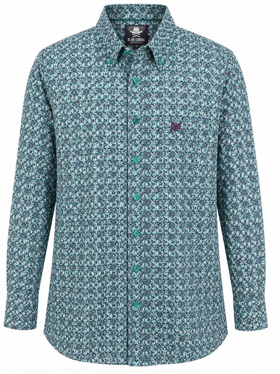 CAMISA CABALLERO CINCH AZUL/MORADO S