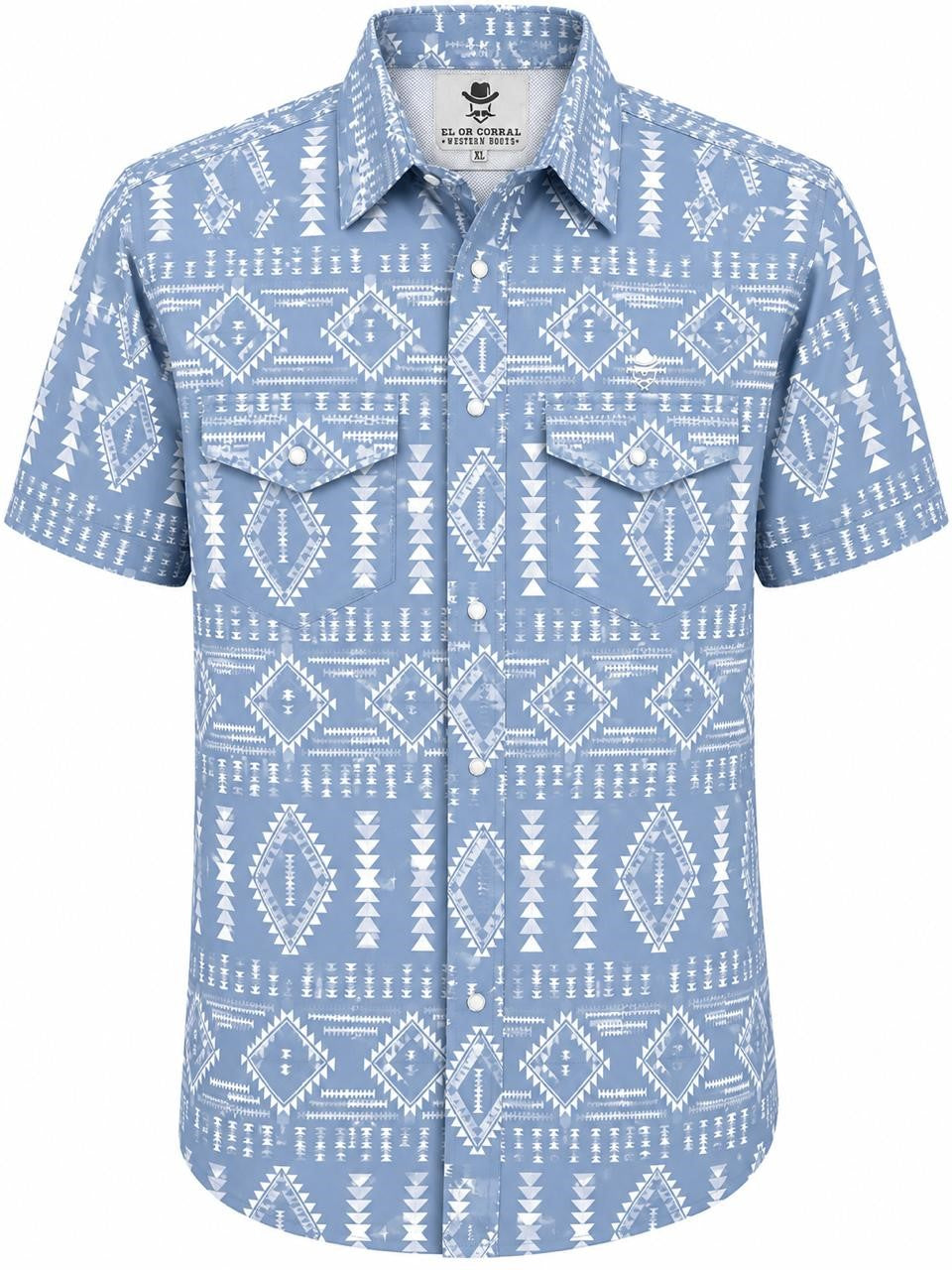 CAMISA CABALLER OK CORRAL AZUL NATIVO XL